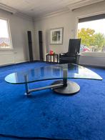 Rolf Benz Salontafel - Glas en Metaal, Huis en Inrichting, Tafels | Salontafels, Ophalen, Gebruikt, 100 tot 150 cm, Glas