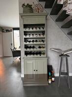 Mooie houten wijnkast, Ophalen, Zo goed als nieuw, 25 flessen of meer, 75 cm of meer