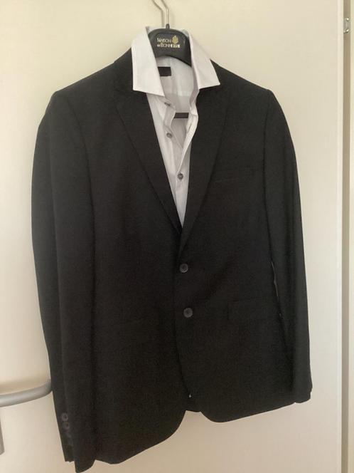 Kostuum examen gala, Kleding | Heren, Kostuums en Colberts, Zo goed als nieuw, Maat 46 (S) of kleiner, Zwart, Ophalen