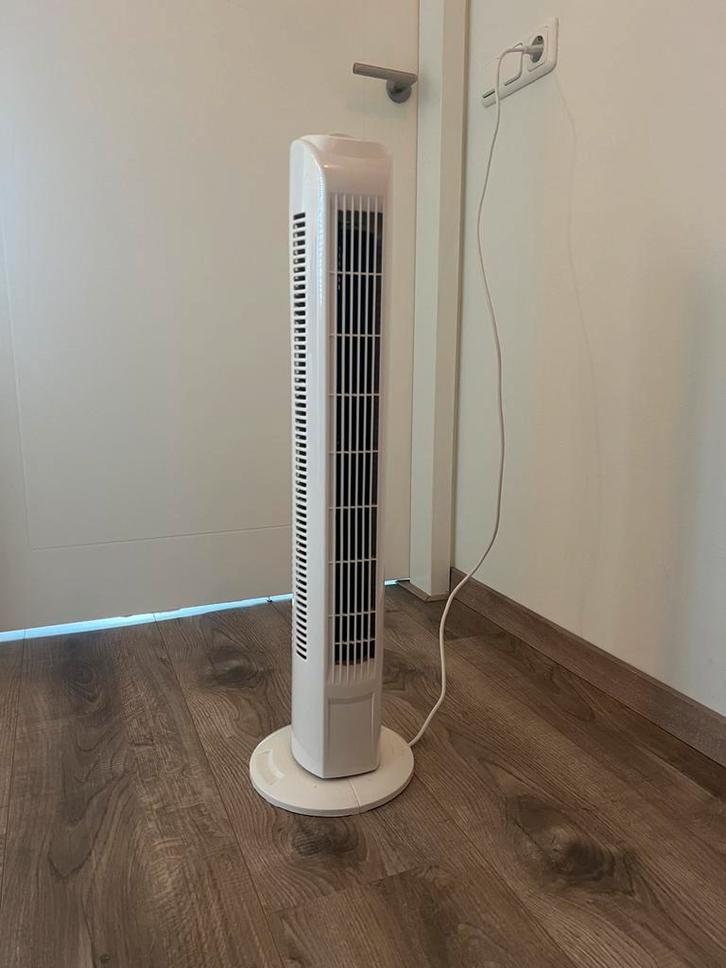 Staande ventilator wit, Witgoed en Apparatuur, Ventilatoren, Zo goed als nieuw, Statiefventilator, Ophalen
