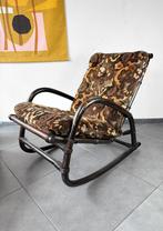 Vintage jaren 70 manou bamboe schommelstoel, Ophalen, Gebruikt, Vintage, 75 tot 100 cm