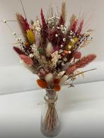 Prachtig Droogbloemen Boeket in Vaas, Huis en Inrichting, Ophalen of Verzenden, Nieuw