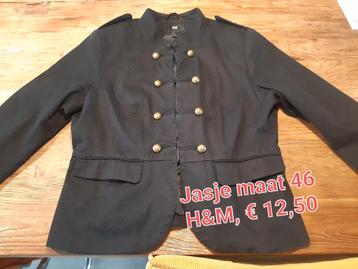 Zwart jasje H&M maat 46 beschikbaar voor biedingen