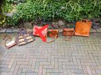 Verschillende leren dames/heren handtassen/vintage leren tas, Ophalen of Verzenden, Zo goed als nieuw, Rood, Leer