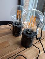 Twee Stijlvolle Nachtkastlampjes, Ophalen of Verzenden, Zo goed als nieuw, Glas, Minder dan 100 cm