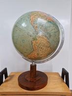 vintage globe op houten voet SVH / retro wereldbol, Gebruikt, Ophalen