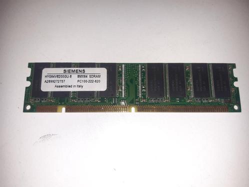 SD-RAM memory 64MB PC100-222-620 168pin Siemens HYS64V8200GU, Computers en Software, RAM geheugen, Gebruikt, Desktop, 1 GB of minder