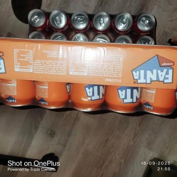 Tray 24 blikjes Fanta Zonder Statiegeld  beschikbaar voor biedingen