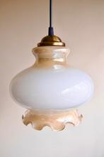 Vintage Opaline Hanglamp, Ophalen of Verzenden, Gebruikt, Glas, Minder dan 50 cm