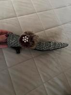 Z.g.a.n. zwart grijs leer pumps merk Roberto G maat 36, Overige kleuren, Ophalen of Verzenden, Zo goed als nieuw, Roberto G