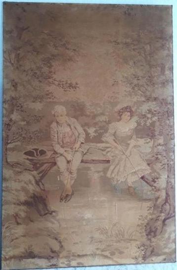 Gobelin op houten frame. Frankrijk, pl.m. 1850-1880 beschikbaar voor biedingen