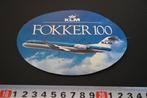 sticker KLM  FOKKER 100, Ophalen, Zo goed als nieuw
