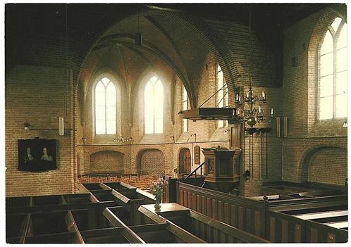 908278	Dwingeloo	Drenthe	Ned Herv kerk	interieur	Nette oude, Verzamelen, Ansichtkaarten | Nederland, Ongelopen, Drenthe, Ophalen of Verzenden
