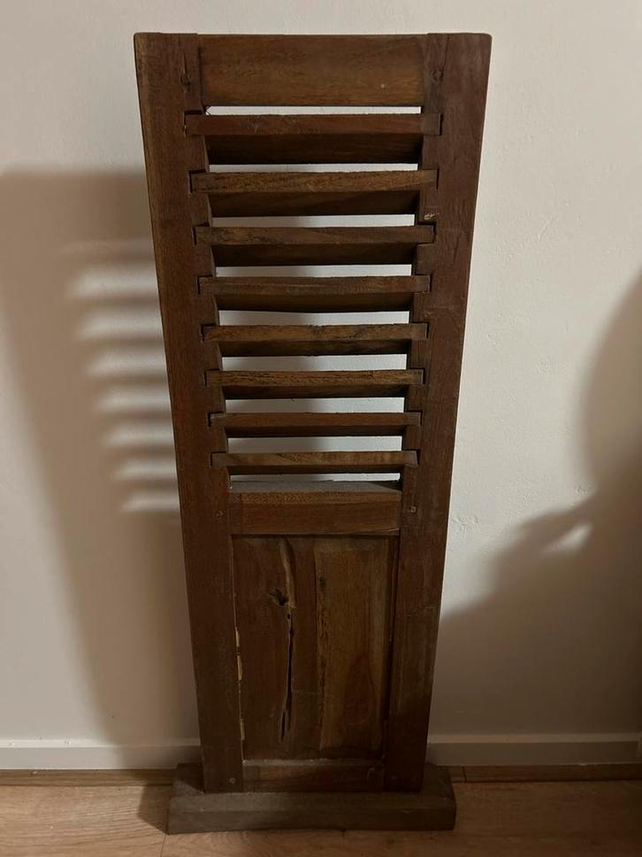 Houten Raamdecoratie Luik, Huis en Inrichting, Woonaccessoires | Spiegels, Gebruikt, Minder dan 50 cm, 100 tot 150 cm, Rechthoekig