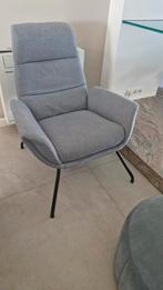 Mooie stoffen fauteuil met poef, Huis en Inrichting, Fauteuils, Ophalen, Zo goed als nieuw, Stof