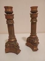 2 kaarsen kandelaars 20 cm hoog, Ophalen of Verzenden, Overige materialen
