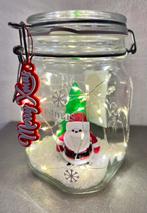 Diverse Kerstdecoratie's in Glazen Pot met Lichtjes, Ophalen of Verzenden, Zo goed als nieuw