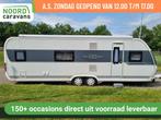 HOBBY PRESTIGE 720 KFU STAPELBED + MOVER +AIRCO +CASS LUIFEL, Caravans en Kamperen, Caravans, Hordeur, Rondzit, Hobby, Bedrijf