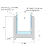 Douchewand profiel - 130cm, zelf op maat maken, Ophalen, Nieuw, Glasplaat, Minder dan 80 cm