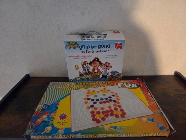 Spellen: Grip het Goud & Insteek Mozaïek, Kinderen en Baby's, Speelgoed | Educatief en Creatief, Gebruikt, Knutselen, Puzzelen