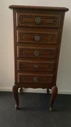 Antiek ladenkastje, smal model, Huis en Inrichting, Kasten | Dressoirs, Ophalen, Minder dan 50 cm, Gebruikt, Met lade(s)