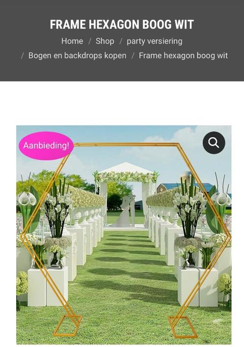 Hexagon frame voor bloemen of Backdrop Kopen ?, Hobby en Vrije tijd, Feestartikelen, Nieuw, Ophalen of Verzenden