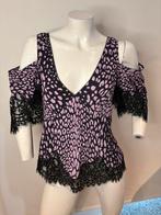 Mcq Alexander mc queen top met kant maat it 42, Maat 38/40 (M), Mcq Alexander mc queen, Zwart, Nieuw