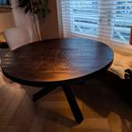 Houten eettafel - Rond, Gebruikt, Rond, Ophalen of Verzenden, Metaal
