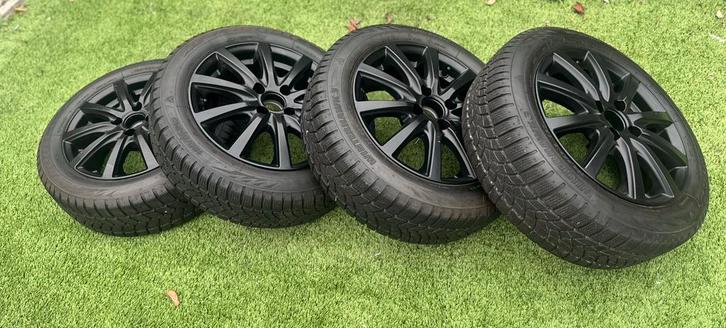 Platin velgen met winterbanden, Auto-onderdelen, Banden en Velgen, Banden en Velgen, Winterbanden, 15 inch, 185 mm, Ophalen of Verzenden