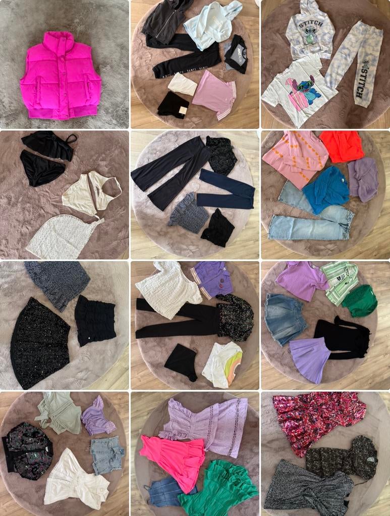 Meisjes kleding pakket 146-152 broek trui jurk rok jas sport, Ophalen, Zo goed als nieuw, Maat 146