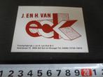 sticker son en breugel timmerfabriek j en h van eck bv, Ophalen, Zo goed als nieuw, Bedrijf of Vereniging