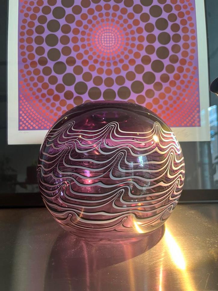 Vintage vaas - glaskunst - unica, Antiek en Kunst, Antiek | Glas en Kristal, Ophalen of Verzenden
