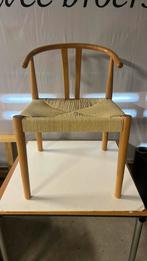 Houten design stoel met touw zitting, Antiek en Kunst, Ophalen of Verzenden