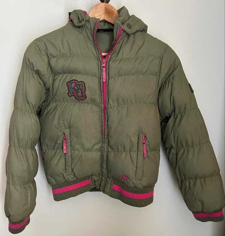 Rucanor winterjas maat 152 - Gedragen, Kleding | Dames, Jassen | Zomer, Gedragen, Maat 34 (XS) of kleiner, Groen, Ophalen of Verzenden