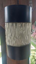 Jaren 50 hallamp hanglamp ijsglas vintagelamp plafondlamp, Gebruikt, Vintage pendant hallamp hanglamp, Ophalen of Verzenden, Glas