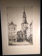 Ron Wayein - Ets Kerk Hasselt (31x48cm), Antiek en Kunst, Kunst | Etsen en Gravures, Ophalen of Verzenden