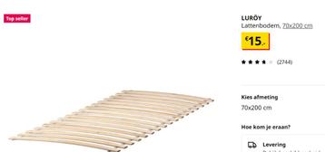 Gestoffeerd bed en matras 140x200 cm - afbeelding 9