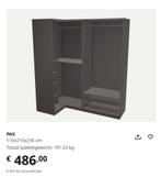 [Ongebruikt] - Ikea Pax kast - Zwart, Ophalen, 200 cm of meer, Nieuw, 50 tot 100 cm