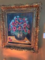 Bloemen schilderij met Gouden Lijst barok, Antiek en Kunst, Ophalen