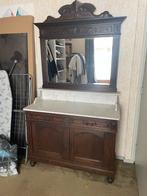 Antieke kast met marmer en spiegel, Antiek en Kunst, Ophalen