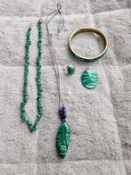 Malachiet edelsteen sieraden, Ophalen of Verzenden, Zo goed als nieuw