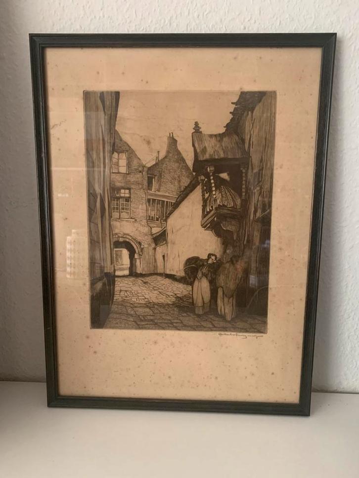 Ets van Charles Swyncop (Brussel 1895 - 1970, Antiek en Kunst, Kunst | Etsen en Gravures, Ophalen of Verzenden