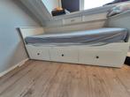 Hemnes Bedbank Ikea, Huis en Inrichting, Slaapkamer | Bedden, Ophalen, Wit, Tweepersoons, 200 cm