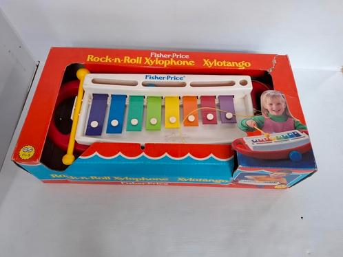 Vintage Fisher Price set 2214 Rock-n-Roll Xylofoon met doos, Kinderen en Baby's, Speelgoed | Fisher-Price, Gebruikt, Duw- of Trekspeelgoed