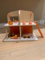 Houten brandweerkazerne met losse accessoires, Ophalen of Verzenden, Zo goed als nieuw