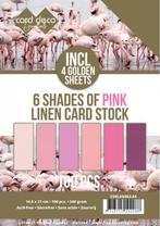 Card Deco 6 shades of pink linnenkarton A5 CDELKG002-A5, Hobby en Vrije tijd, Scrapbooking, Nieuw, Overige merken, Ophalen of Verzenden