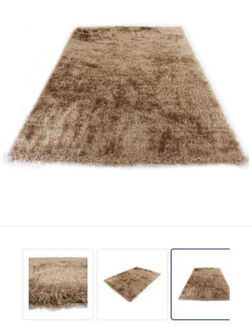 Vloerkleed hoogpolig beige/bruin gloss 200x290 cm beschikbaar voor biedingen