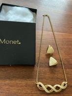 MONET ketting met bijpassende oorclips, Sieraden, Tassen en Uiterlijk, Broches, Ophalen of Verzenden, Zo goed als nieuw, Overige materialen