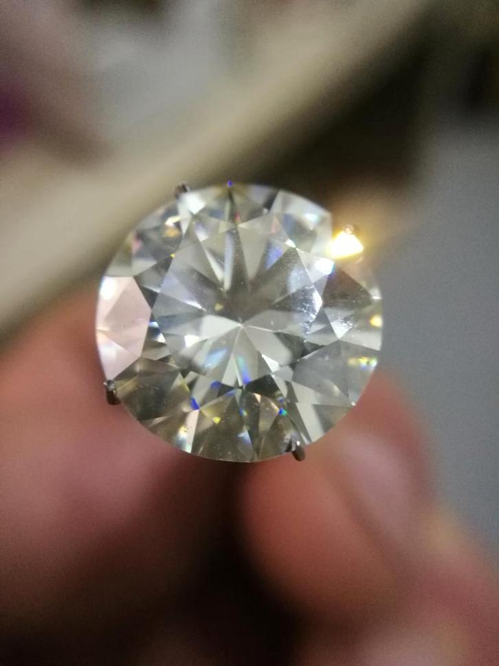 6,50 ct Rond Cut Moissanite VVS1, Sieraden, Tassen en Uiterlijk, Edelstenen, Nieuw, Ophalen of Verzenden