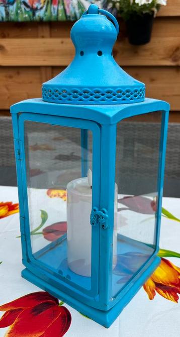 Windlicht zee strand Ibiza blauw compleet beschikbaar voor biedingen